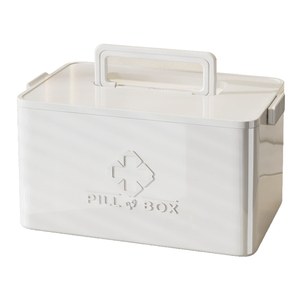 Caja de Almacenamiento de Medicamentos Multicapa, Botiquín de Primeros Auxilios Vacío, Organizador de Suministros Médicos Portátil con Asa para el Hogar - Product Image 3