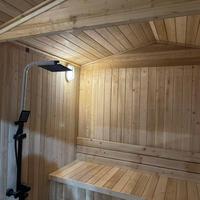 Cabine de douche hydromassante à vapeur avec verre trempé, cabine spa avec éclairage de fond et lampe de plafond pour salle de bain à domicile