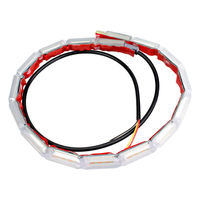 Bande lumineuse LED DRL 12V, flexible, étanche, pour feux de jour, clignotants jaunes à défilement, éclairage décoratif de voiture