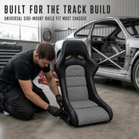 Siège de simulateur de course JBR1022BB W de luxe en fibre de carbone et PVC, sièges de voiture modifiés