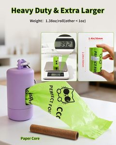 Rollos de Repuesto para Bolsas de Excremento de Perro Resistentes y sin Perfume con Dispensador, Bolsas para Desechos de Mascotas Extra Gruesas, a Prueba de Fugas y Resistentes a Desgarros - Product Image 4