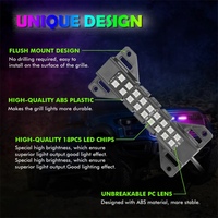 4 / 8 PCS Dream Color Rock Lights pour camions Car Front LED Grille Light By Music APP Control