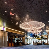 Lámpara colgante de cristal de cobre moderna de altura ajustable, lámpara de techo de hierro REDONDA/larga/sala de estar cuadrada para, colgante de Hotel