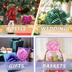 Ruban de Noël personnalisé en gros, ruban papillon en PP imprimé pour emballage cadeau - Product Image 4