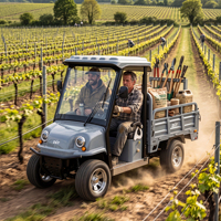 Chariot utilitaire électrique F160, moteur 3000W, mini camionnette électrique avec gros pneus pour ferme, resort, usine
