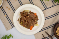Bulgogi sucré et salé à base de plantes Alternative coréenne aux protéines de soja BBQ avec sauce soja à l'ail fumé Aliments et boissons