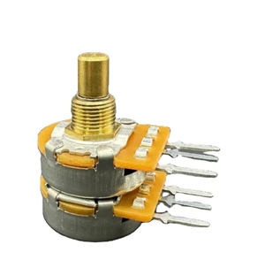 Trung Quốc Nhà Cung Cấp 24Mm Kim Loại Chia Và Rắn Trục 500K 250K Sloder Lug Pin Cts Phong Cách Quay Guitar Potentiometer - Product Image 1