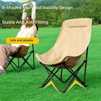 Chaise de camping inclinable portable à dossier haut pour l'extérieur, la pêche et la plage ; Chaise de camping et de plage à dossier haut et inclinable ; Sketching Carbon