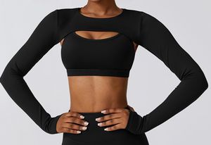 Haute qualité à manches longues Blouse Yoga débardeur violet <span class=keywords><strong>haut</strong></span> court Silm Fit Ultra doux élastique 4 voies Stretch évider croix sangle <span class=keywords><strong>dos</strong></span> - Product Image 5