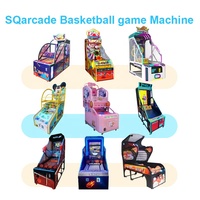 Machine d'arcade géante de basket-ball à anneaux Connect 4 à monnayeur avec affichage des scores LED pour parcs d'attractions et centres de jeux intérieurs