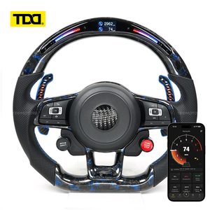 พวงมาลัยคาร์บอนไฟเบอร์แท้ TDD สำหรับรถยนต์ VOLKSWEAGEN MK7 ปี 2018 2019 2020-2021 - Product Image 1