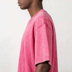 T-shirt Oversize Vintage Estiva con Logo OEM per Uomo e Donna, Personalizzabile con il Tuo Logo, 100% Cotone Pesante, Lavaggio Acido - Product Image 2