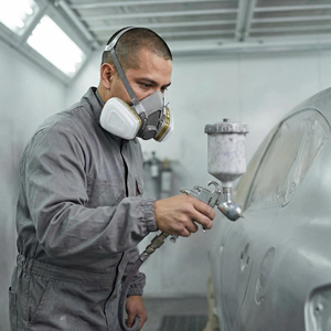 Respirador de media cara económico 6200 M con certificación CE, filtro doble de silicona reemplazable para productos químicos de pintura en aerosol y barnizado - Product Image 6