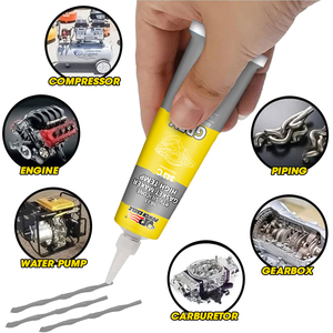 Mastic silicone RTV gris 999 de 85g en gros, résistant à la chaleur 343°C, anti-huile, pour réparation de fuites de moteur automobile - Product Image 1