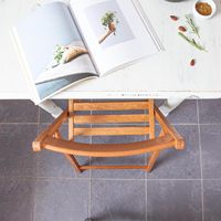 Inweto Articles ménagers écologiques en teck Chaises pliantes en bois de hêtre léger Siège de jardin en bois pour les chaises de patio en plein air