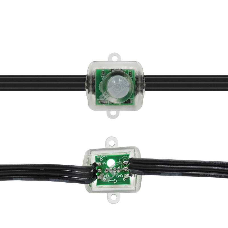 Lumière imperméable accessible de pixel de Smart 12mm LED de pixel de la place LED de WS2811 RVB 1