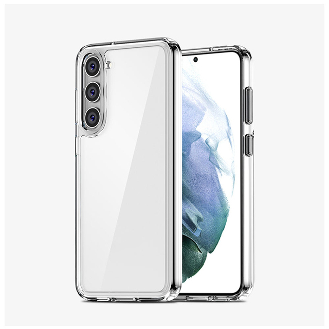 TPU PC 2in1 S23 Case Shockproof Protect Back Cove Transparent Phone Case Clear Case for Samsung for Galaxy S23 Ultra S23 Plus
