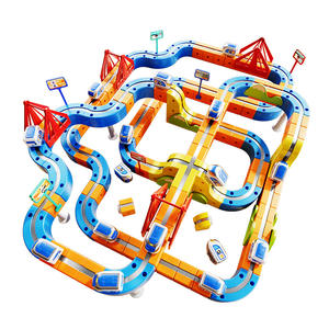 Treno Elettrico Magnetico Educativo per Bambini, Cubo con Pista ad Alta Velocità, Giocattolo in Plastica <span class=keywords><strong>1</strong></span>:5 per Ragazzi, Assemblaggio Fai-da-Te - Product Image 1