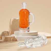 Bouteille de gin en verre personnalisée de haute qualité, 50 ml, noire givrée, avec bouchon en liège, prête pour la gravure, pour spiritueux, liqueur, vodka, vin