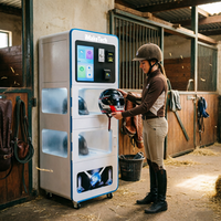 Machine de nettoyage de casques automatique, laveuse-sécheuse de casques avec désinfection UV et désodorisation à l'ozone pour les magasins de location de casques de moto