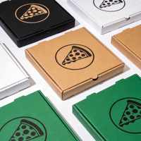Boîtes à pizza en carton ondulé brun et blanc personnalisées avec logo, pour vente en gros, pratiques, fabriquées en Italie