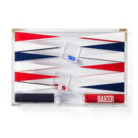 Jeu de Backgammon Moderne en Acrylique Transparent, Plateau en Lucite, Dés Bleus et Blancs Œil Turc, Pions, Jeu de Table Personnalisé, Coffret Cadeau