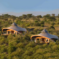 Tente de luxe Tethys pour hôtel-resort extérieur, en PVDF et toile, pour safari, glamping et salons professionnels