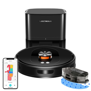 Robot aspirateur et serpillière LDS Liectroux T9, nettoyage humide et sec, auto-vidage, cartographie multi-étages, 6500Pa, boost pour tapis, brosses anti-emmêlement - Product Image 1