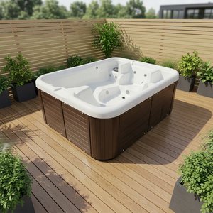 Jacuzzi <span class=keywords><strong>de</strong></span> Acrílico para Exteriores <span class=keywords><strong>de</strong></span> Fábrica Foshan, Spa para 3 Personas <span class=keywords><strong>con</strong></span> Jets Grandes, Bañera Rectangular para Remojar, Jacuzzi Exterior para <span class=keywords><strong>Casa</strong></span> - Product Image 1