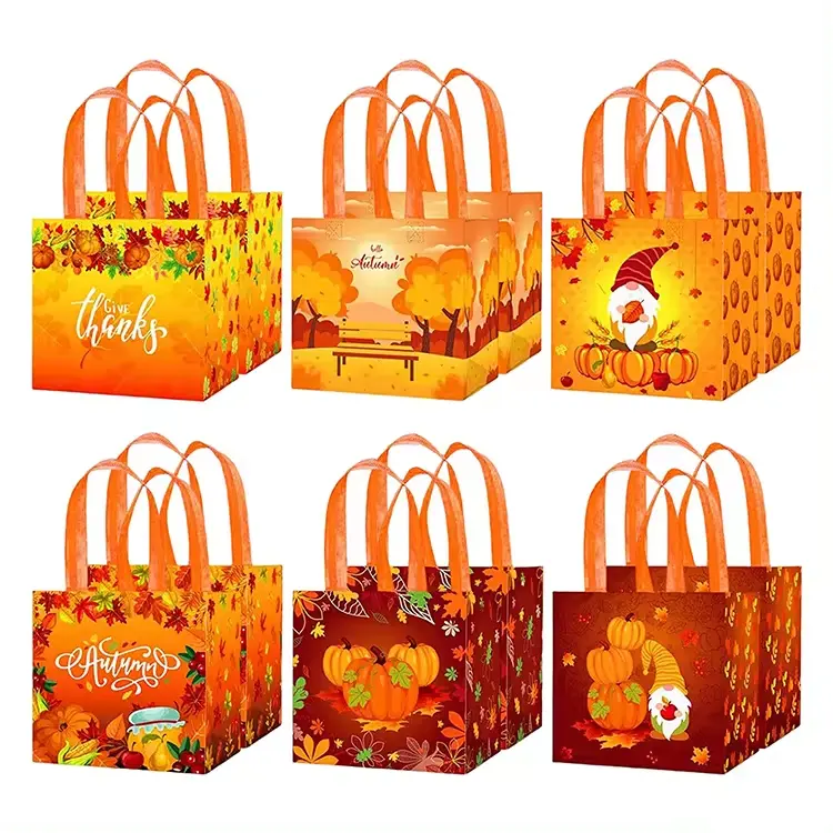 Goodie Candy Gift Halloween Non-tissé Tassen Voor Fall Thanksgiving Halloween Party