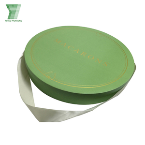 Boîte d'emballage cadeau personnalisée en papier rond de qualité alimentaire, avec estampage or de luxe, assortiment de chocolats, bonbons, macarons, pâtisseries, beignets - Product Image 2