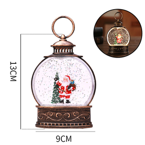 Lanterna dei cristiani del <span class=keywords><strong>globo</strong></span> di nevicata scintillante acqua di natale illuminata a batteria illuminata per l'ornamento degli alberi della decorazione domestica - Product Image 3