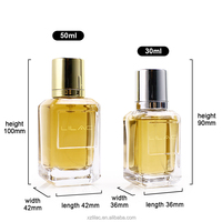Flacon de Parfum Personnalisé 30ML 50ML en Verre pour Échantillon, Bouteille Transparente avec Vaporisateur Sertissable et Couvercle