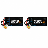 بطارية ليثيوم بوليمر للطائرات بدون طيار سعة 30000 مللي أمبير 6S 22.2 فولت 25C بقوة 666 واط ساعة مع موصل مخصص للطائرات الزراعية بدون طيار، متوفرة بنظام OEM/ODM من الشركة المصنعة