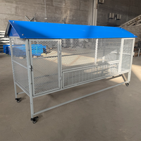 Cage d'élevage de volailles galvanisée à chaud, portable, pour l'extérieur, avec collecte automatique des œufs, pour l'élevage familial