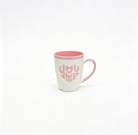 Groothandel Europa Stijl Romantische Liefdeshart Letter Bone China Koffieserviezen YOU ME Patroon Valentijnspaar Cadeau voor Bruiloft