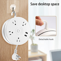 Multiprise industrielle américaine évolutrice avec 4 prises, 2 ports USB-A, protection contre les surtensions 10A, IP22, portable