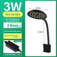 Lampe à clip pour aquarium à spectre complet, économie d'énergie, 3W, 32 LED, pour petits aquariums, récifs coralliens, plantes d'eau douce