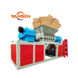 CE certified two shaft waste corrugated paper box carton used cardboard recycling crusher shredder for sale