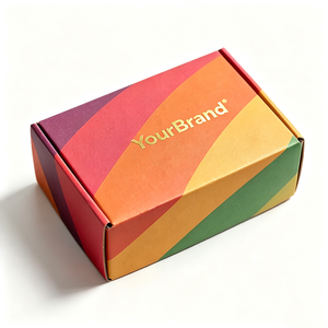 OEM Custom Double Side Printing Corrugated Mailer Box - Gold Foil Logo Flat Pack Eco-friendly Packaging for E-Commerce Wholesale - Product Image 2
