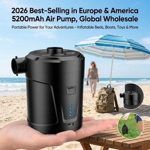 Pompe à air de voyage de poche 5200 mAh pour jeux aquatiques, double fonction gonflage et dégonflage, portable, essentiels pour les aventures en plein air - Product Image 1