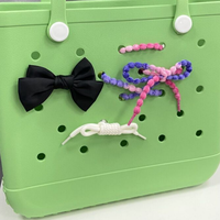 Nouveau trou bricolage fait à la main couleur corde chaîne décorative amovible boucle de chaussure accessoires sac avec trous breloques