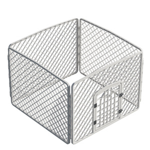 Fabbrica diretta in plastica per cani box gabbia per cuccia con chiusura a bottone 4 pannelli a Pattern solido porta per esercizi inclusa per la vendita - Product Image 1