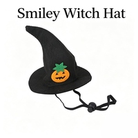 Großhandel: Mehrere Stile Halloween Haustierkostüm-Hüte – Verstellbarer elastischer Riemen, Cosplay Zauberer- und Cowboy-Zylinder für Katzen und Hunde