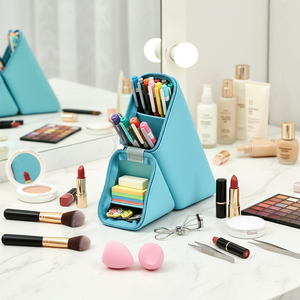 Customized BPA Free Large Capacity Storage Bag Waterproof Silicone Pen Case Soft <b>Holder</b> Stationery Bag for Kid Promotional Gift - Product Image 1