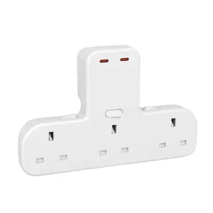 OSWELL market Uk Standard 5 way black and white switch board Extension Socket Power Outlet