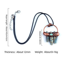 Pendentif Kyanite Naturelle Pendentif Cristal Bronze Soudé Pendentif Hexagone Prisme Cristal Point Pavé Turquoise Pépite Pendentif Pierres Précieuses