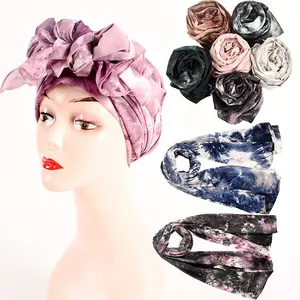 Pearl Chiffon Tie-Dye Scarf Hijab Shawl Printed Rectangular Scarf Chiffon Hijab Shawl