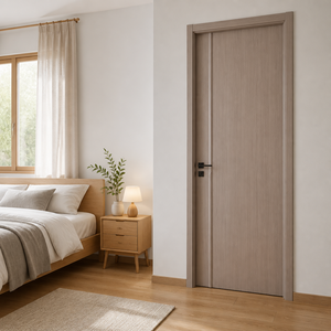 <span class=keywords><strong>Catalogue</strong></span> de Portes en Bois Modernes Abordables – Portes Intérieures en Métal Blanc avec Panneaux MDF Abricot Finis pour Chambre à Coucher, Isolation Phonique - Product Image 1