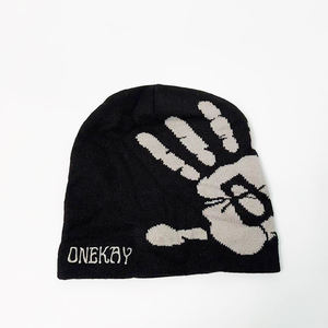 Bonnet tricoté en jacquard acrylique personnalisé Streetwear <span class=keywords><strong>syna</strong></span> hommes casquette tête de mort noire sports du monde chapeaux de ski hiver chaud y2k bonnet de course - Product Image 4